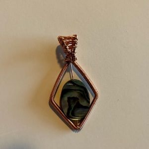 Small Wire-wrapped Crystal Pendant